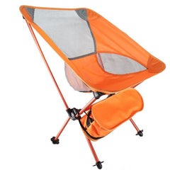 Lightweight Folding Camping Chair with Backrest - Portable Fishing and Beach Recliner in Aviation Aluminum Alloy