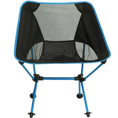 Lightweight Portable Folding Camping Chair with Backrest - Durable Aluminum Alloy Fishing and Beach Recliner