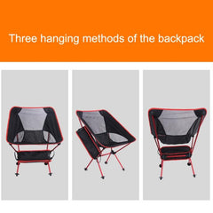 Lightweight Portable Folding Camping Chair with Backrest - Durable Aluminum Alloy Fishing and Beach Recliner