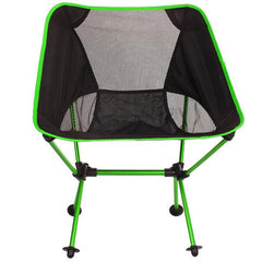 Silla de camping plegable, ligera y portátil con respaldo: silla reclinable de aleación de aluminio duradera para pesca y playa