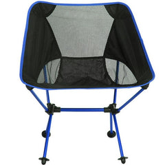 Lightweight Portable Folding Camping Chair with Backrest - Durable Aluminum Alloy Fishing and Beach Recliner