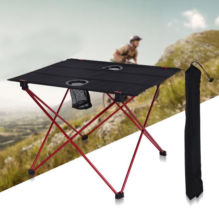 Portable Outdoor Folding Aluminum Picnic Table with Oxford Cloth and Cup Holders