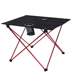 Portable Outdoor Folding Aluminum Picnic Table with Oxford Cloth and Cup Holders