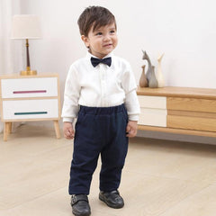 Charming Baby Boy Formal Attire: Vest, Shirt, and Pants Set