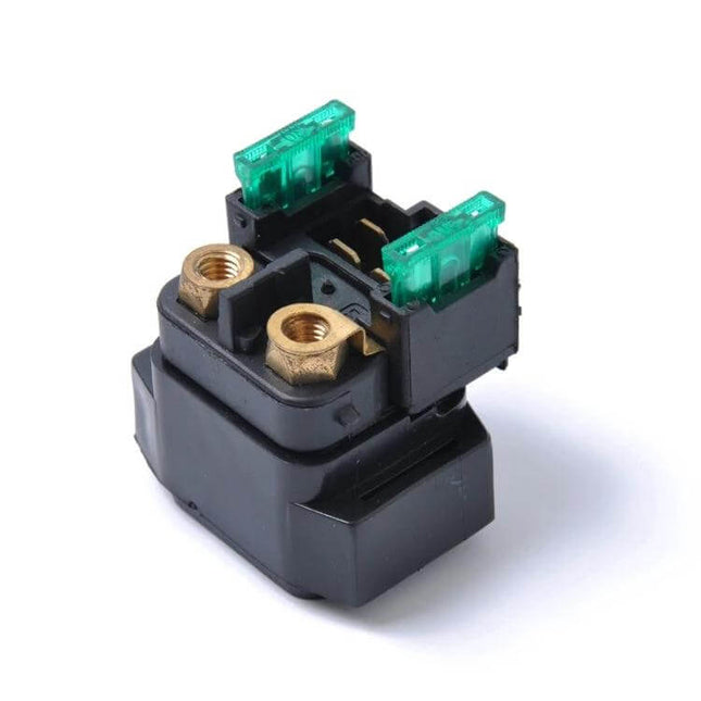Yamaha Starter Relay Solenoid Kit With Fuses For Motorcycles - replacement starter relay with copper terminals and green fuses