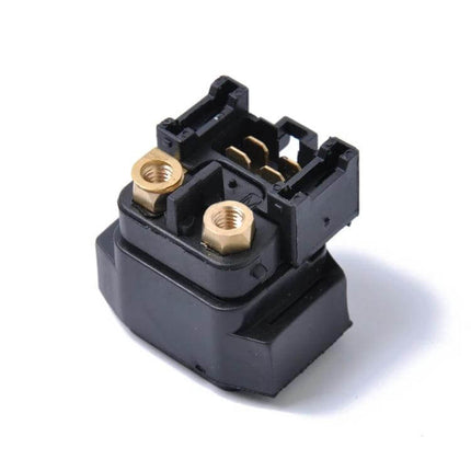ATV Starter Solenoid Relay Kit Includes Two Fuses - replacement starter relay with copper contacts and two 30A fuses for Yamaha ATV starting circuits