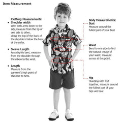 Dinosaur-Themed Short Sleeve Boys’ Outfit with Detachable Bib