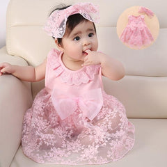 Vestido de niña pequeña con lazo (color: blanco, talla: 66-73)