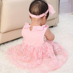 Vestido de niña pequeña con lazo (color: blanco, talla: 66-73)