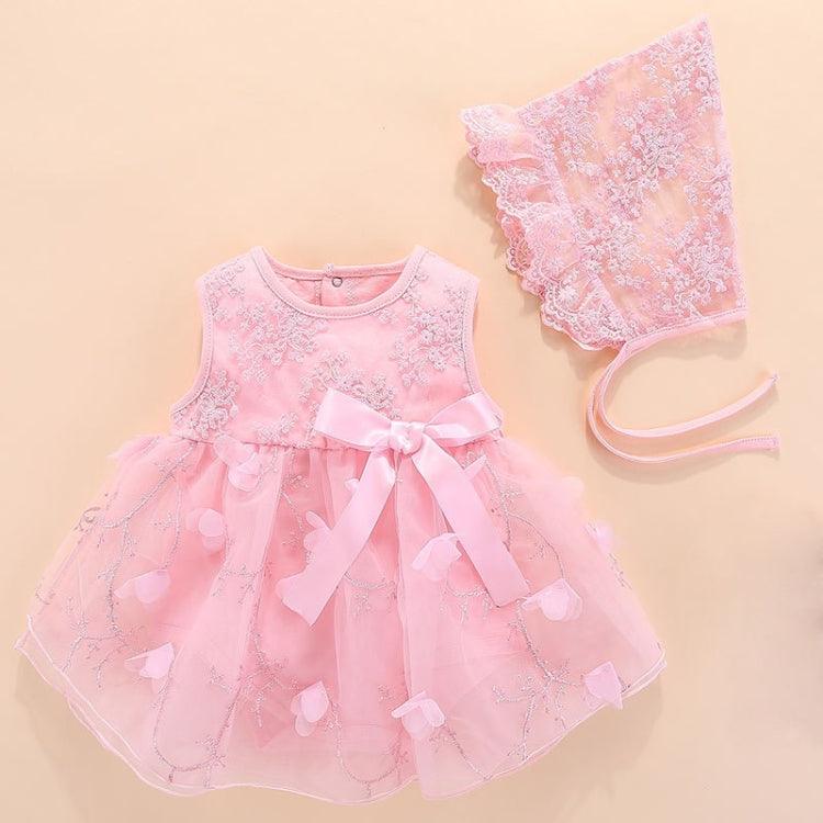 Floral Princess Baby Dress with Sleeveless Design