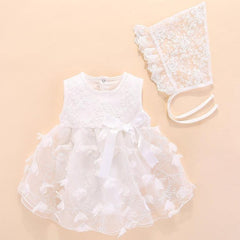 Floral Princess Baby Dress with Sleeveless Design