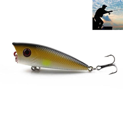 Simulation Lure 6cm For Freshwater And Saltwater Fishing - realistic gold-green popper bait for trout bass salmon pike walleye, durable finish, balanced swim