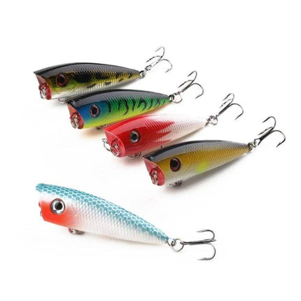Simulation Hard Baits Lures Set 6 Cm For Saltwater And Freshwater - 5 colorful 6cm lifelike hard baits with treble hooks for trout bass salmon pike walleye