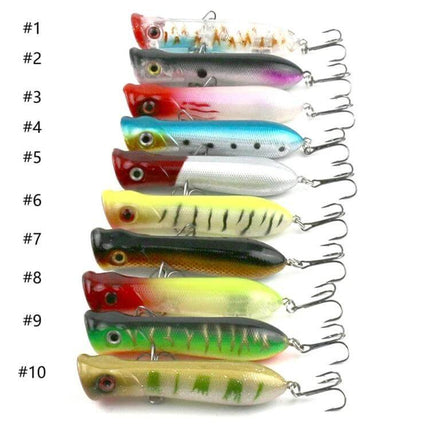 Simulation Hard Bait Lure 8cm For Freshwater And Saltwater Fishing - 10 colorful life-like hard baits with treble hooks for trout, bass, salmon, pike, walleye