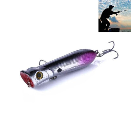 Simulation Hard Bait Lure 8cm For Freshwater And Saltwater Fishing - realistic purple popper lure for trout, bass, salmon, pike and walleye targeting