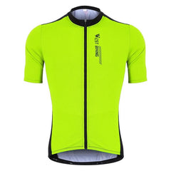 Maillot de ciclismo transpirable de verano para hombre con protección solar - Camiseta de manga corta con cremallera WEST BIKING