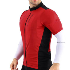 Maillot de ciclismo transpirable de verano para hombre con protección solar - Camiseta de manga corta con cremallera WEST BIKING