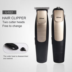 Tondeuse à cheveux professionnelle rechargeable pour salon de coiffure Ufree U-512 avec texte gravé, petite tondeuse à cheveux, prise UE