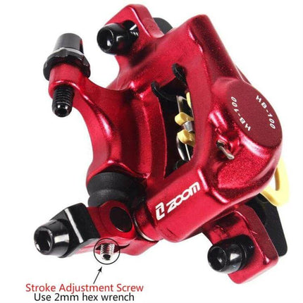 Zoom Mountain Bike Hydraulic Brake Caliper Front And Rear red aluminum alloy front/rear MTB hydraulic caliper set compact reliable stopping power