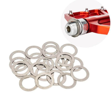ZTTO Stainless Steel Pedal Washers for Mountain Bike Cranks - 304 stainless steel pedal spacer set to protect crank and pedal threads