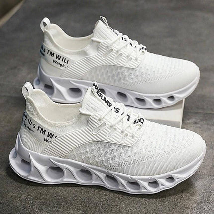 Breathable Mesh Casual Running Shoes For Everyday Comfort white breathable mesh sneakers with ventilated lining and lightweight flat-heel design