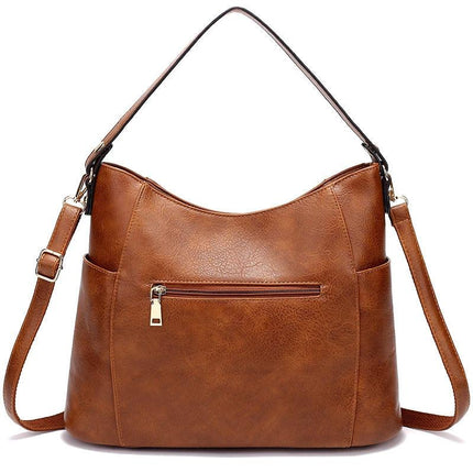 Vintage Large Leather Women’s Messenger Bag For Daily Use