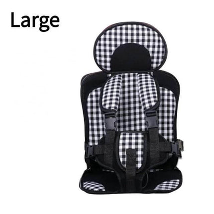 Portable Infant Safety Seat for Babies and Toddlers in Cars, large checkered black white car seat with detachable back