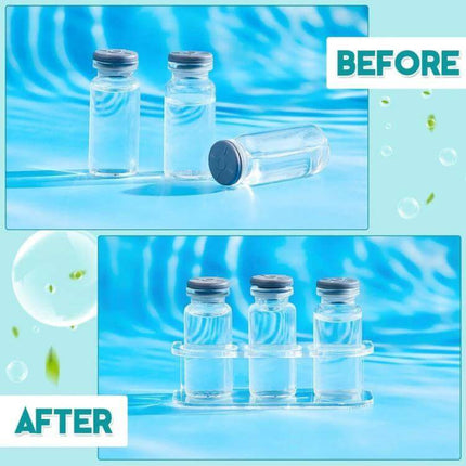 Acrylic Tabletop Insulin Bottle Storage Stand Three Hole holding three vials tidy on a bedside or clinic surface