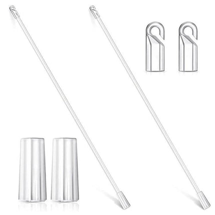Acrylic Transparent Blinds Pull Rod With Hook Handle 12/17/24 Inches - clear acrylic replacement pull rods with hook caps for venetian blinds