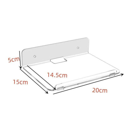 Acrylic Wall Hanger for Small Speakers and Phones at Home - clear 20x15x5 cm acrylic floating shelf for speakers, phones, cameras, bedside or kitchen mount
