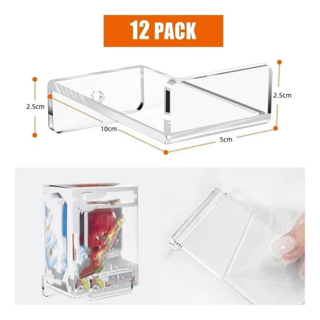 Acrylic Wall Mounted Display Rack For Anime Ornaments clear 4mm 10x5x2.5cm slim wall-mounted shelf for small anime figurines