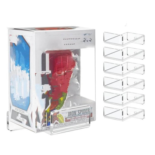 Acrylic Wall Mounted Display Rack For Anime Ornaments - clear 4mm acrylic shelf showing boxed anime figurine, slim wall-mounted display for small ornaments