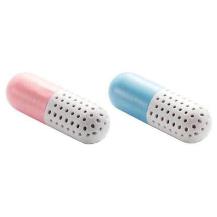 Alloet Shoe Deodorizer Capsules For Shoes And Closet Freshness - compact pink and blue odor-control shoe and closet capsules, 9×3×3 cm