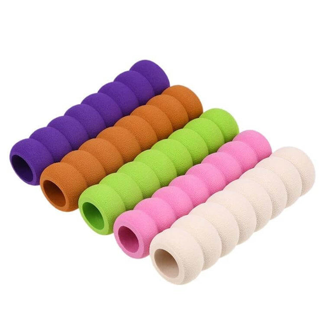 Anti-Static Bedroom Door Handle Anti-Collision Cover Foam 2-Pack - colorful spiral foam handle covers for doors to cushion walls and reduce noise