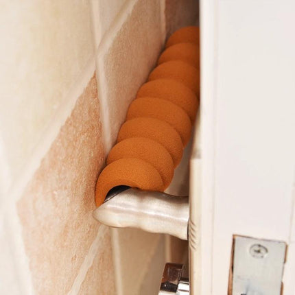 Anti-Static Bedroom Door Handle Anti-Collision Cover Foam 2-Pack soft spiral foam cover cushions door handle protects wall reduces noise and static