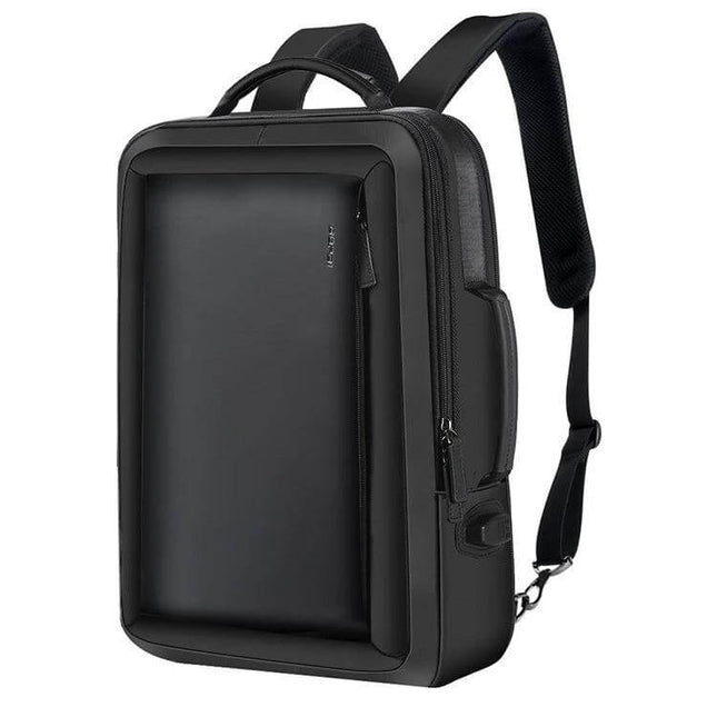 Laptop Backpack for Work With Anti-Theft Pocket for Daily Commutes - sleek black anti-theft commuter backpack with USB port and padded laptop compartment