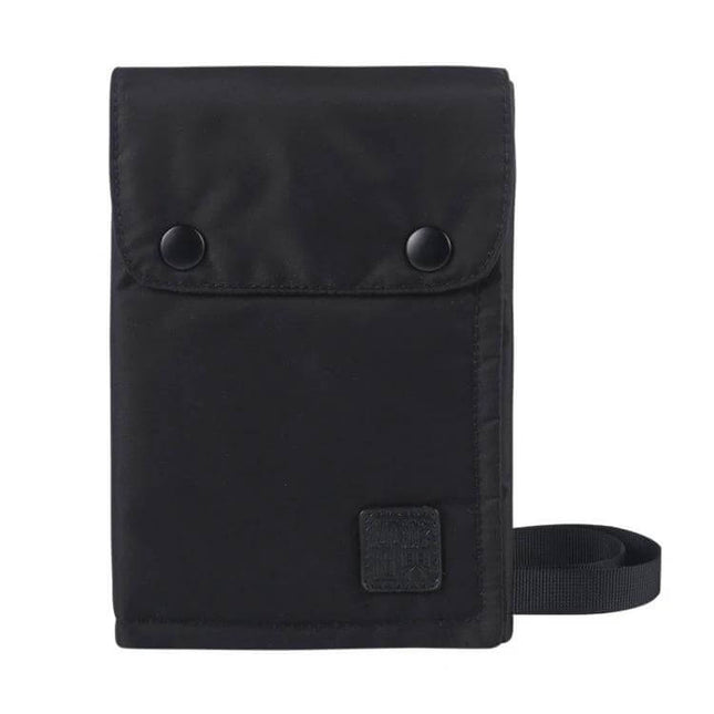 Antimagnetic RFID Neck Passport Bag Nylon, Black, 19x13 cm — waterproof nylon unisex travel neck pouch for passport, cards and phone