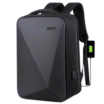 Laptop Backpack Antitheft For Daily Use 16 Inch Size - black hard-shell anti-theft backpack with USB charging port and 999-combination lock