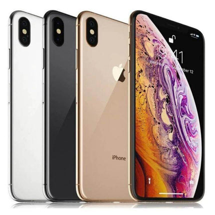 Apple iPhone XS 64GB Unlocked Used A Grade Mixed Color - front and back views showing OLED display and mixed color options
