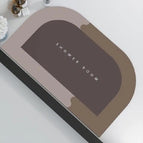 Trapezoidal Rounded Brown / 40x60cm