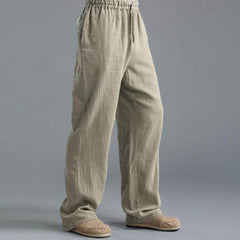 Men's Lightweight Linen Relaxed Fit Athletic Pants