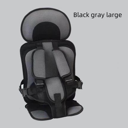 Portable Infant Safety Seat for Babies and Toddlers in Cars - black gray large detachable back for compact car travel
