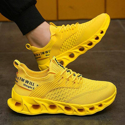Breathable Mesh Casual Running Shoes For Everyday Comfort bright yellow breathable mesh sneakers for walking jogging and commuting