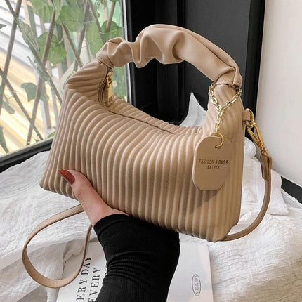 Small Pleated Cloud Crossbody Bag For Everyday Casual Use