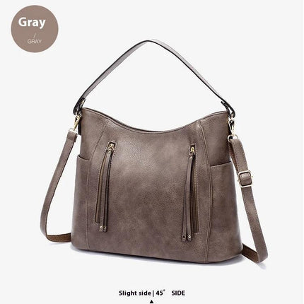 Vintage Large Leather Women’s Messenger Bag For Daily Use