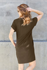 Basic Bae Full Size Round Neck Dress with Pockets