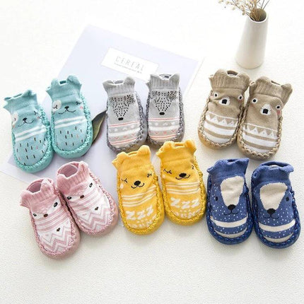 Baby Floor Socks With Non Slip Soles For Daily Comfort - combed cotton jacquard ankle socks with non-slip dots in pink yellow blue khaki gray navy