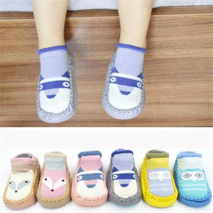 Baby Floor Socks With Non Slip Soles For Daily Comfort - combed cotton ankle socks with non-slip dotted soles in assorted pastel colors