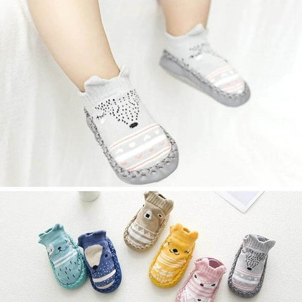 Baby Floor Socks With Non Slip Soles For Daily Comfort - combed cotton jacquard ankle socks with non-slip dots in pink yellow blue khaki gray navy