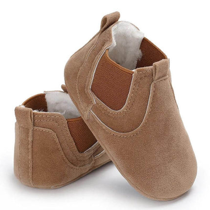 Baby Slip On Toddler Shoes With Cotton Upper 11 To 13 Cm - beige cotton slip-on infant shoes, breathable lightweight fit for 11cm-13cm feet